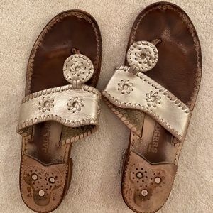 Silver Jack Rogers sandals